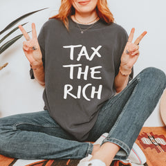 Tax the Rich Protest Wealth Inequality Vintage Soft Unisex T-shirt 