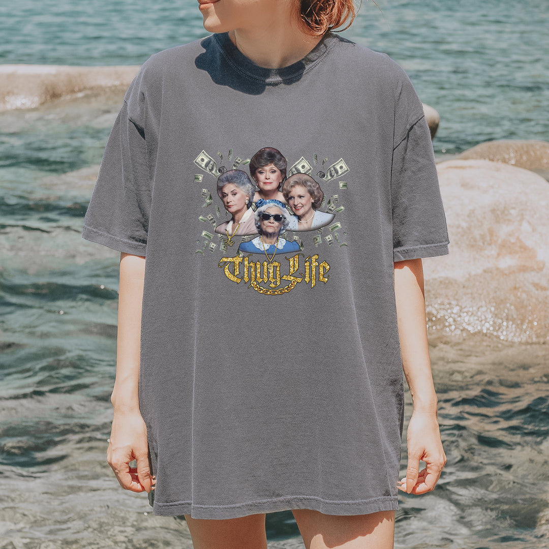 Golden Chain Thug Life Girls Vintage Soft Unisex T-shirt 