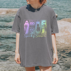 Spooky Season Cute Pastel Halloween Design Vintage Soft Unisex T-shirt 
