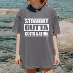 Straight Outta Colts Nation Football  Youth T-shirt 