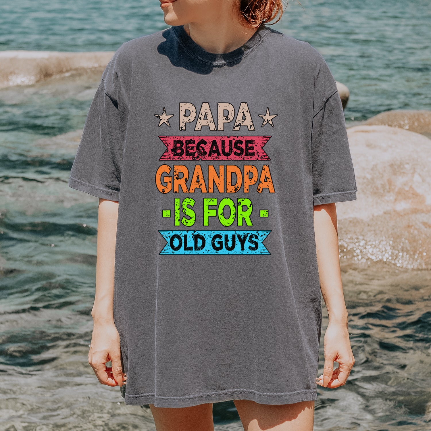 Papa Because Grandpa Is For Old Guys Vintage Soft Unisex T-shirt 