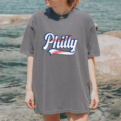 Philly Baseball Stitching Vintage Soft Unisex T-shirt 