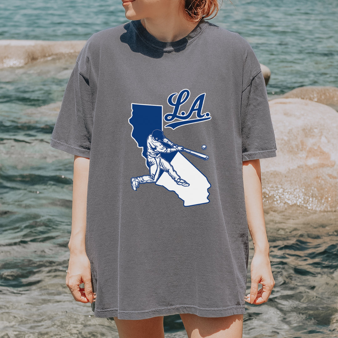 Los Angeles Baseball Batter Up Vintage Soft Unisex T-shirt 
