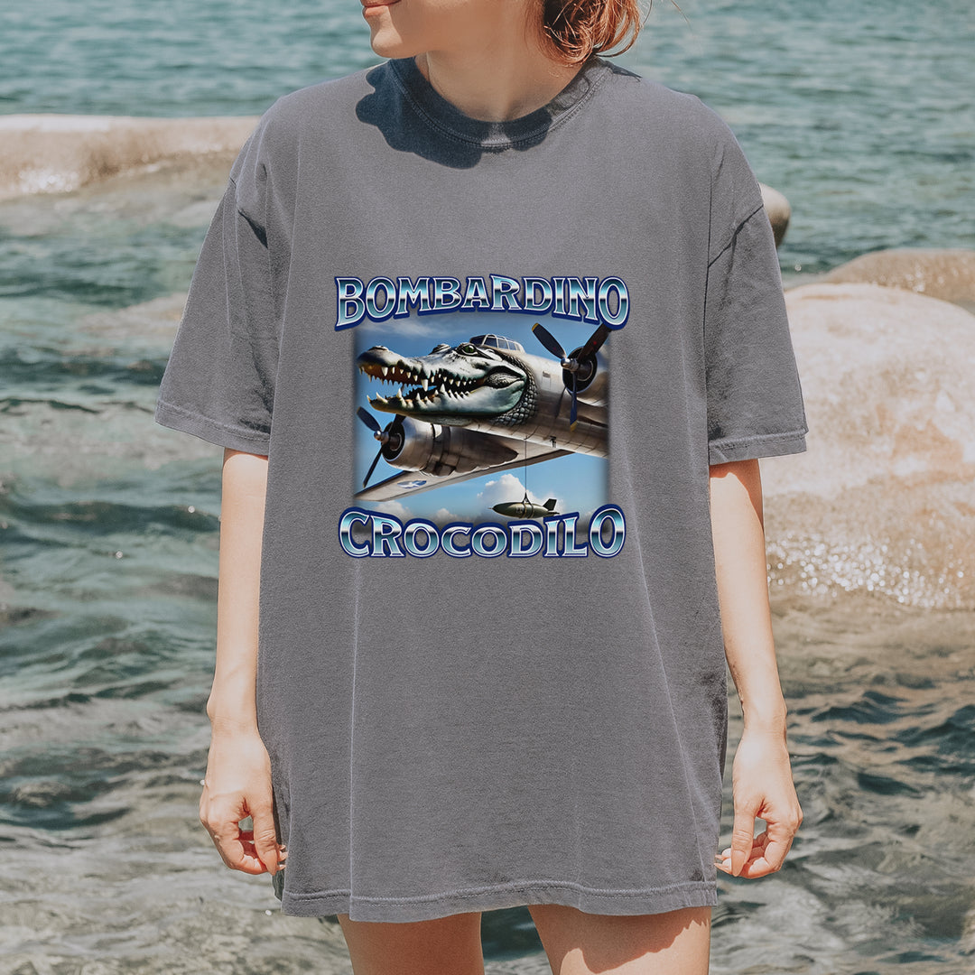 Bombardino Crocodilo Brainrot Vintage Soft Unisex T-shirt 