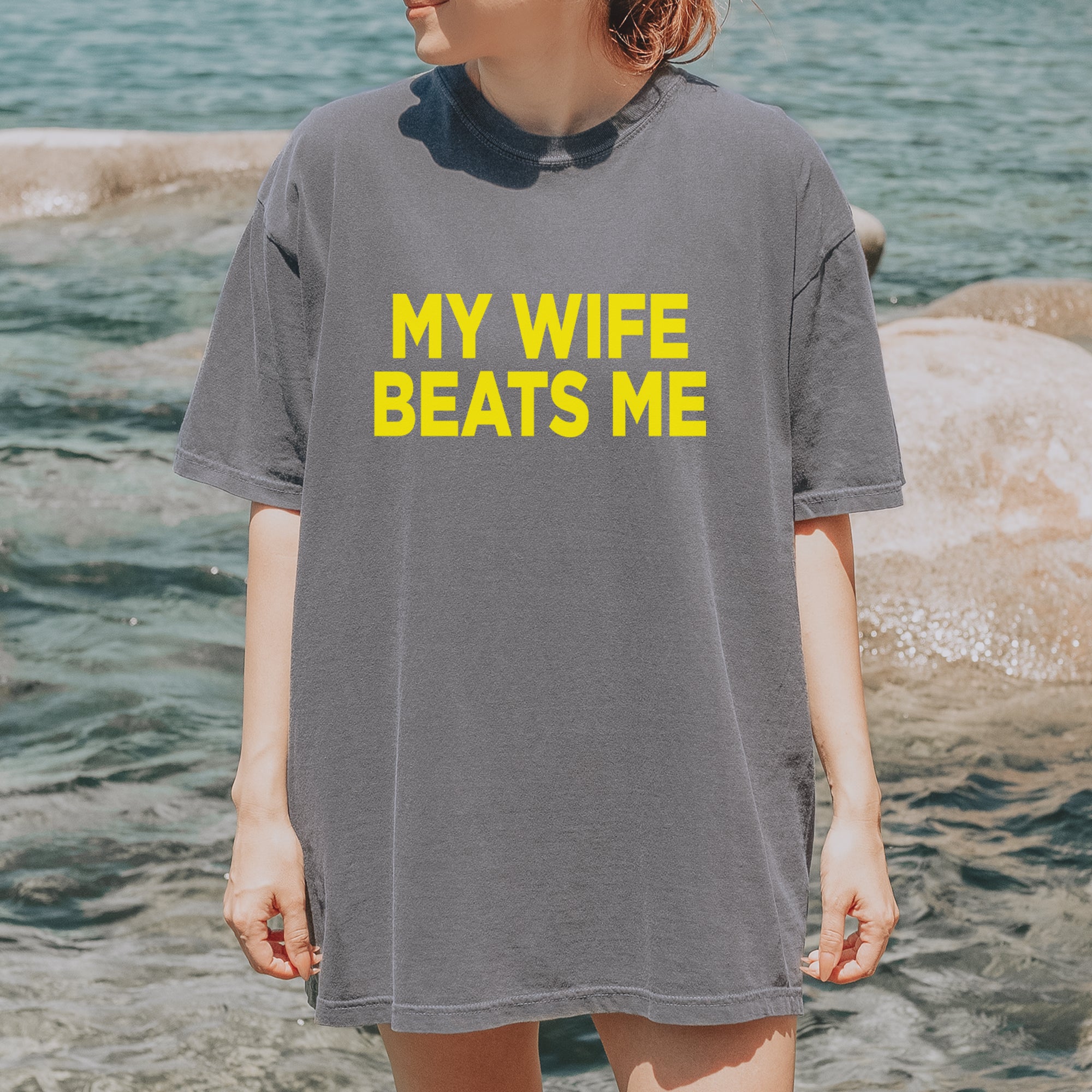 My Wife Beats Me Funny Vintage Soft Unisex T-shirt 