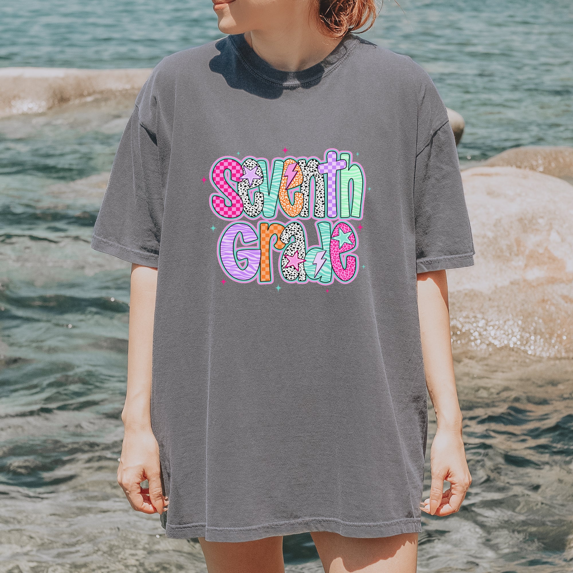 Seventh Grade Swagger Colorful Back to School Vintage Soft Unisex T-shirt 