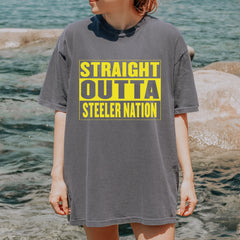 Straight Outta Steeler Nation Football  Vintage Soft Unisex T-shirt 