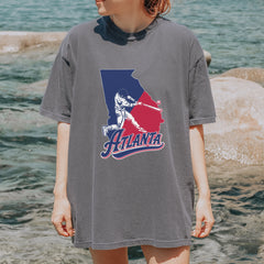 Atlanta Georgia Batter Up Vintage Soft Unisex T-shirt 