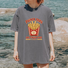French Fries Are Finger Food IYKYK Vintage Soft Unisex T-shirt 