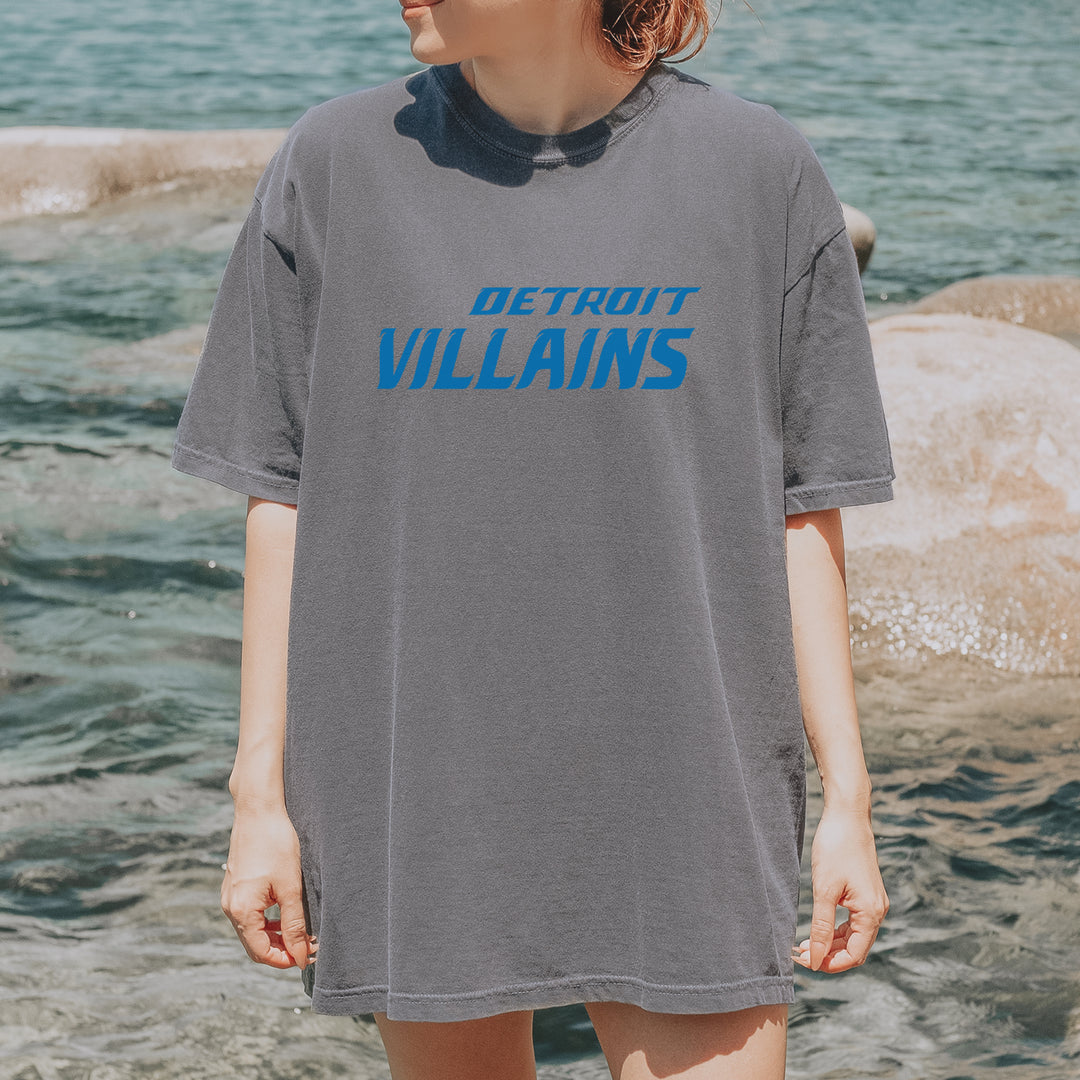 Detroit Villains Grit Football Vintage Soft Unisex T-shirt 