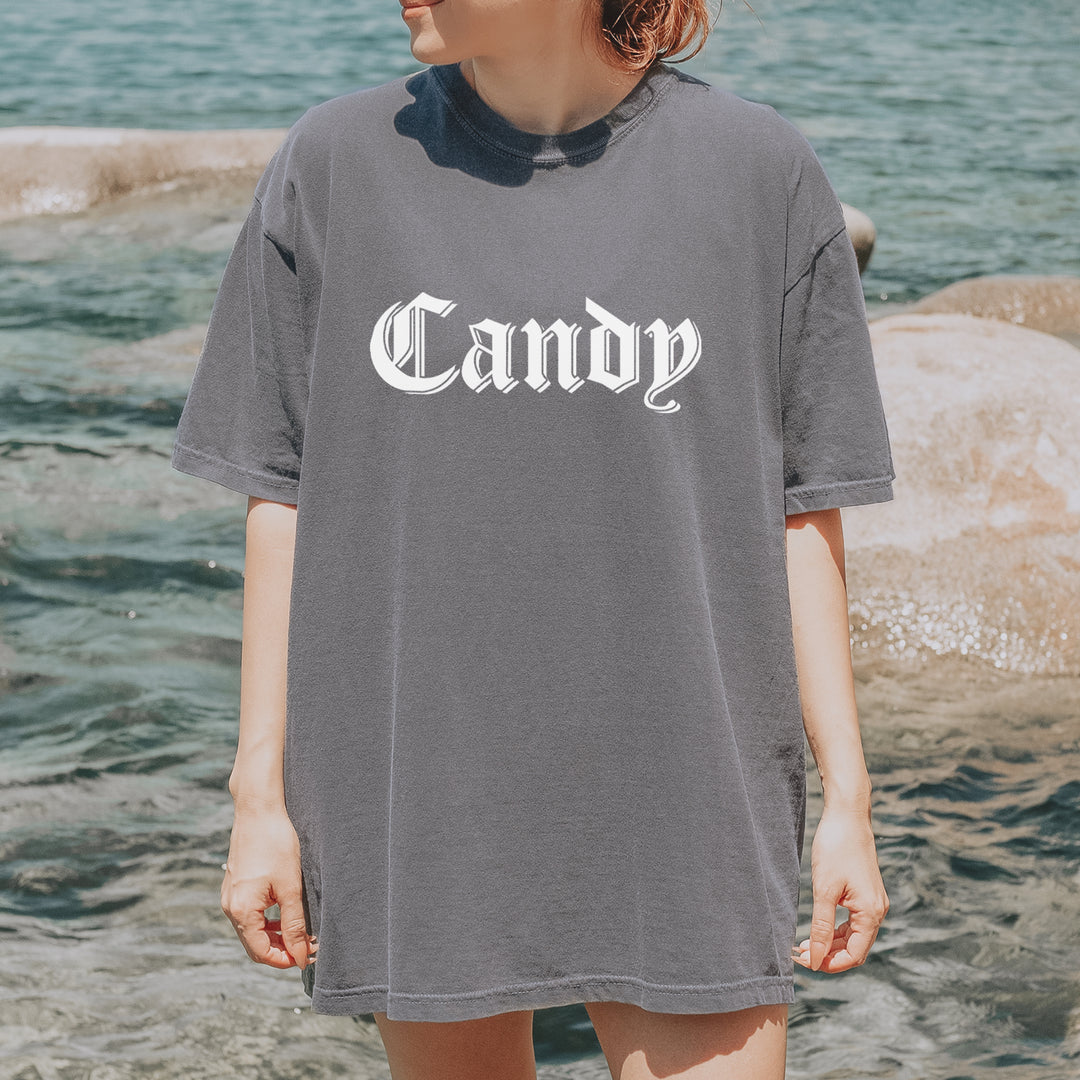 Candy Gothic Lettering Vintage Soft Unisex T-shirt 