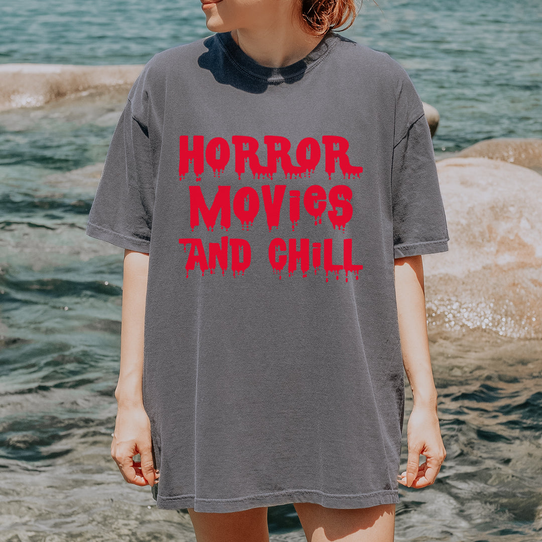 Horror Movies and Chill Vintage Soft Unisex T-shirt 