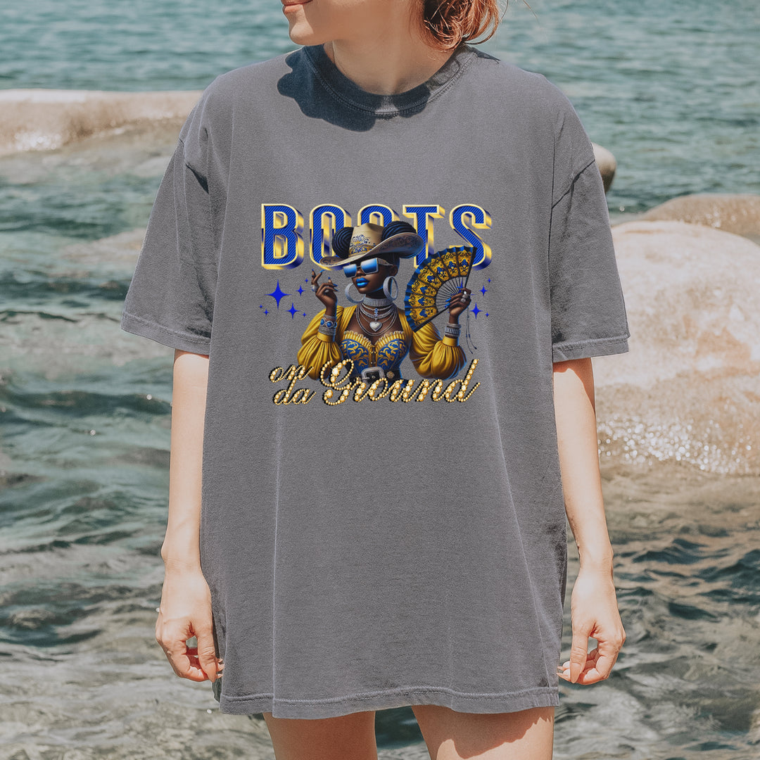 Boots On Da Ground Folding Fan Vintage Soft Unisex T-shirt 