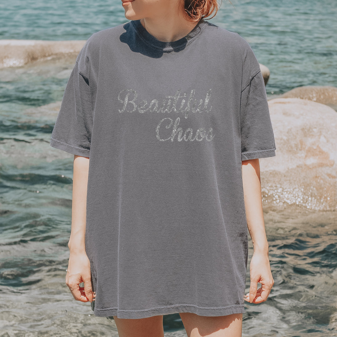 Beautiful Chaos Glitter Music Festival Vintage Soft Unisex T-shirt 