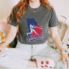 Atlanta Georgia Batter Up Vintage Soft Unisex T-shirt 