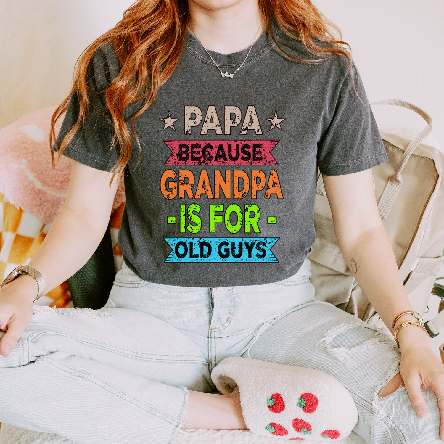 Papa Because Grandpa Is For Old Guys Vintage Soft Unisex T-shirt 