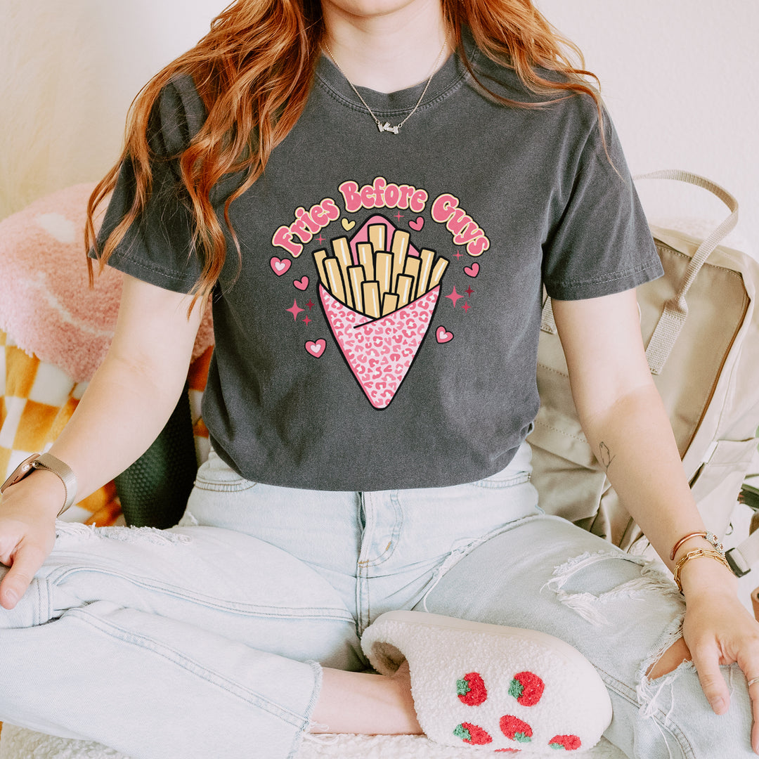 Fries Before Guys Vintage Soft Unisex T-shirt 