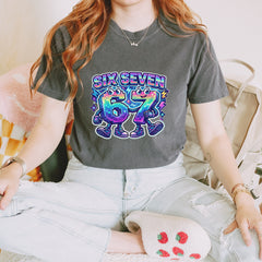 Six Seven 67 Retro Pixel Buddies Vintage Soft Unisex T-shirt 