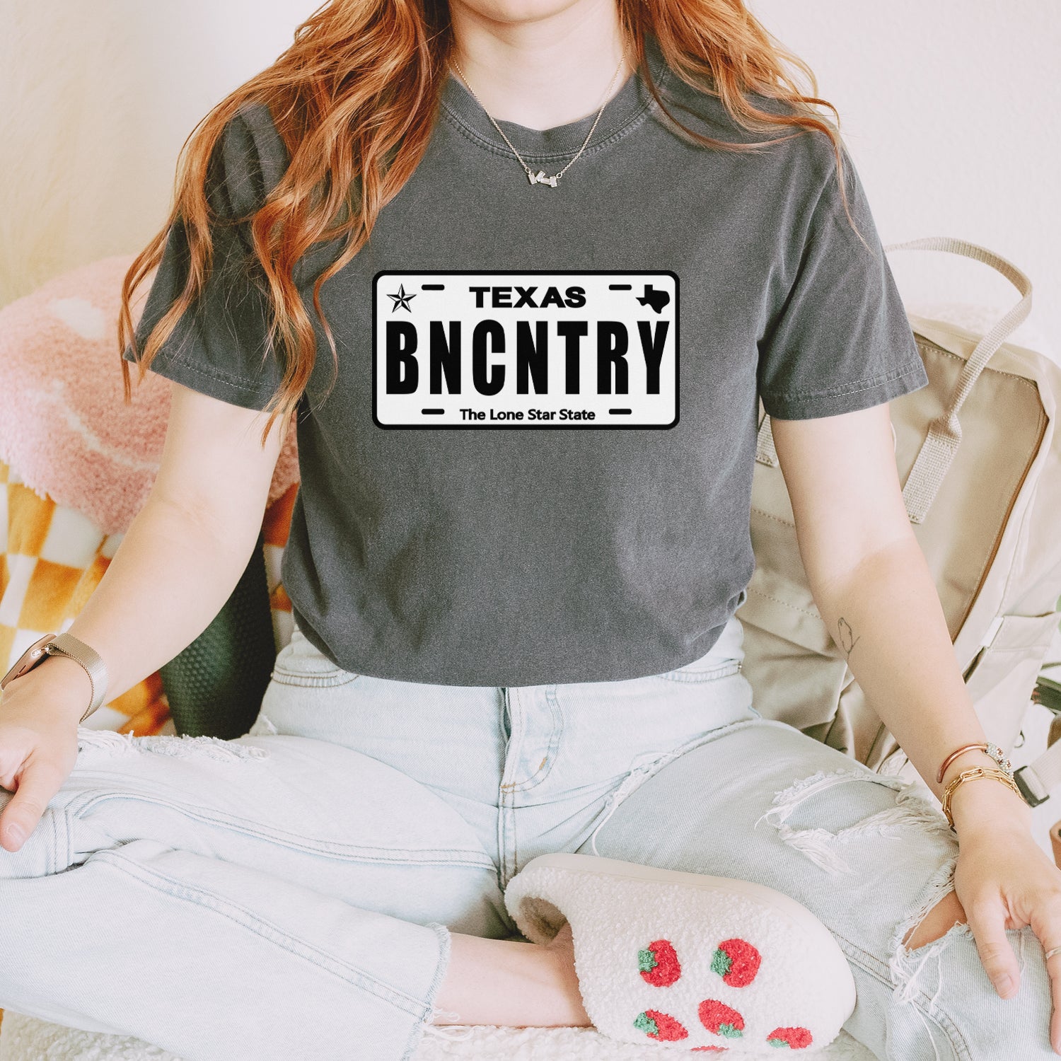 Texas License Plate BNCNTRY Vintage Soft Unisex T-shirt 