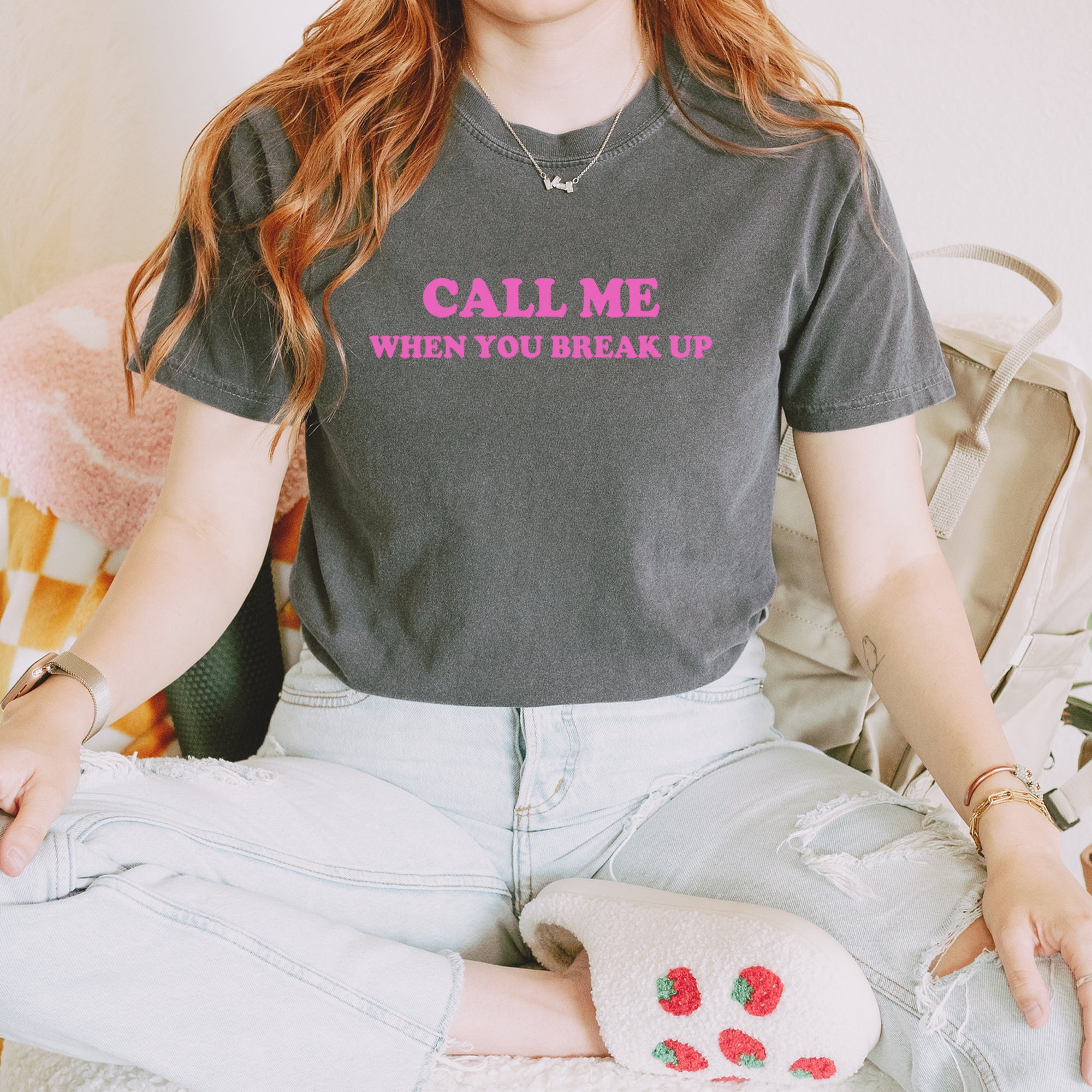 Call ME When You Break Up Vintage Soft Unisex T-shirt 
