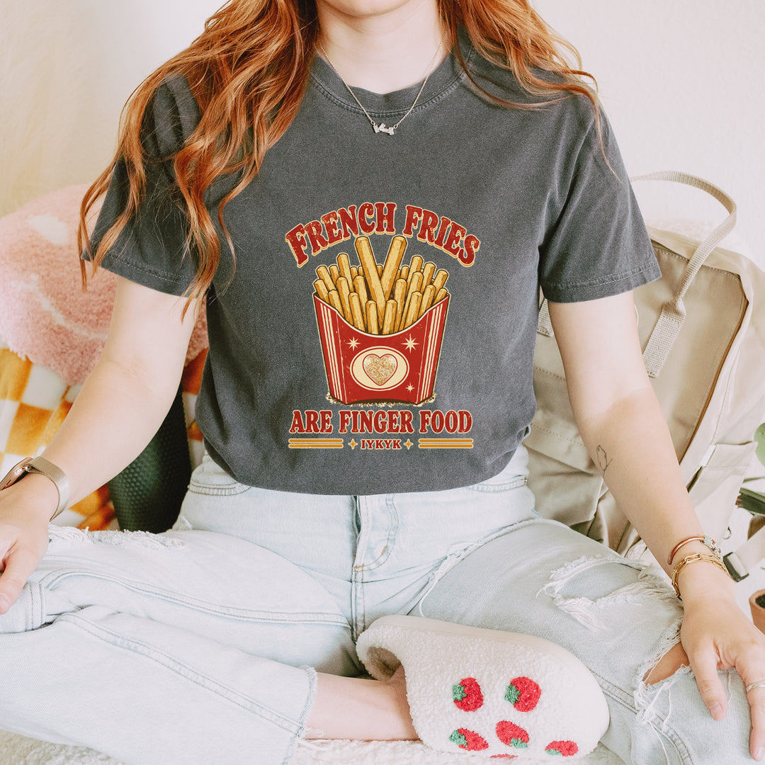 French Fries Are Finger Food IYKYK Vintage Soft Unisex T-shirt 