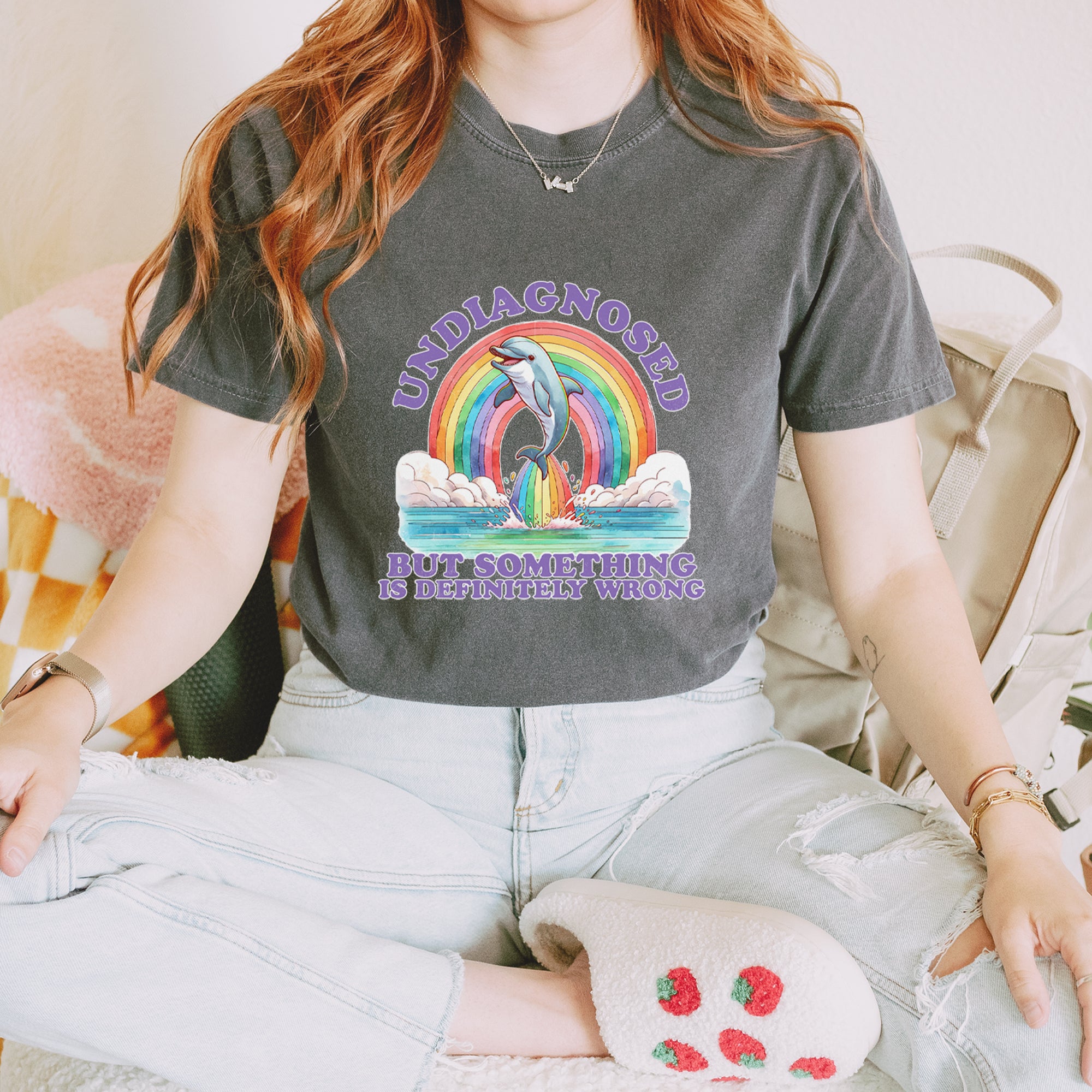Undiagnosed But Something Is Definitely Wrong Vintage Soft Unisex T-shirt 