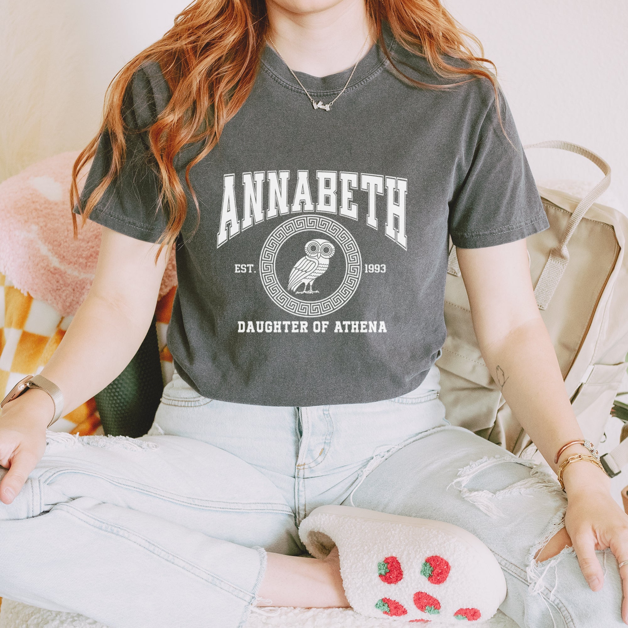 Annabeth Daughter of Athena Owl Wisdom Vintage Soft Unisex T-shirt 