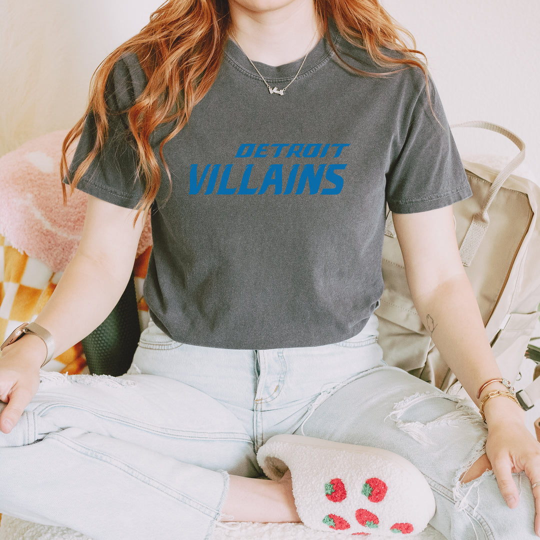 Detroit Villains Grit Football Vintage Soft Unisex T-shirt 