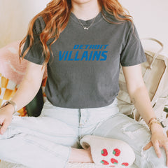Detroit Villains Grit Football Vintage Soft Unisex T-shirt 