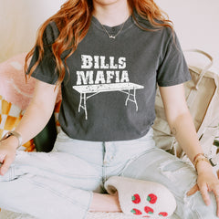 Bills Mafia Football Fan graphic on Garment-Dyed Heavyweight Unisex T-Shirt alternate view 5