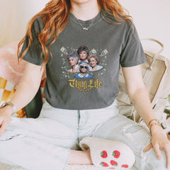 Golden Chain Thug Life Girls Vintage Soft Unisex T-shirt 