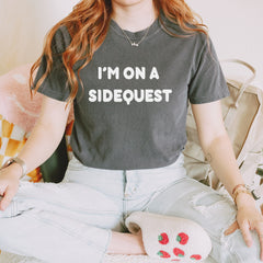 I'm On A Sidequest Festival Rave EDM graphic on Garment-Dyed Heavyweight Unisex T-Shirt alternate view 26