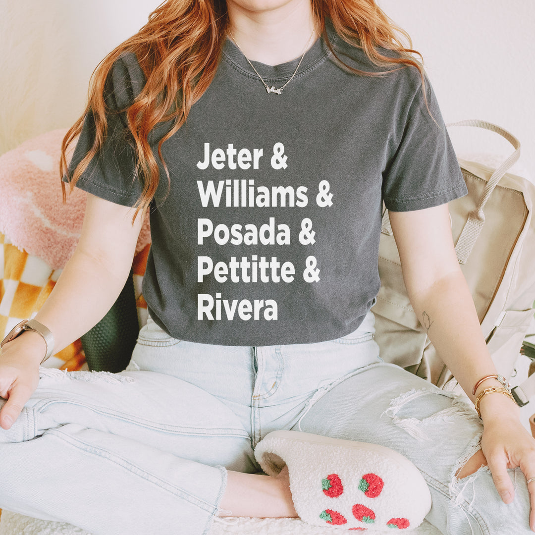 Jeter & Williams & Posada & Pettitte & Rivera Vintage Soft Unisex T-shirt 