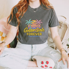 Golden Girls Forever Retro Sunset Vintage Soft Unisex T-shirt 