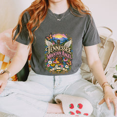 Tennessee Mountain Angel Wings Dolly Vintage Soft Unisex T-shirt 