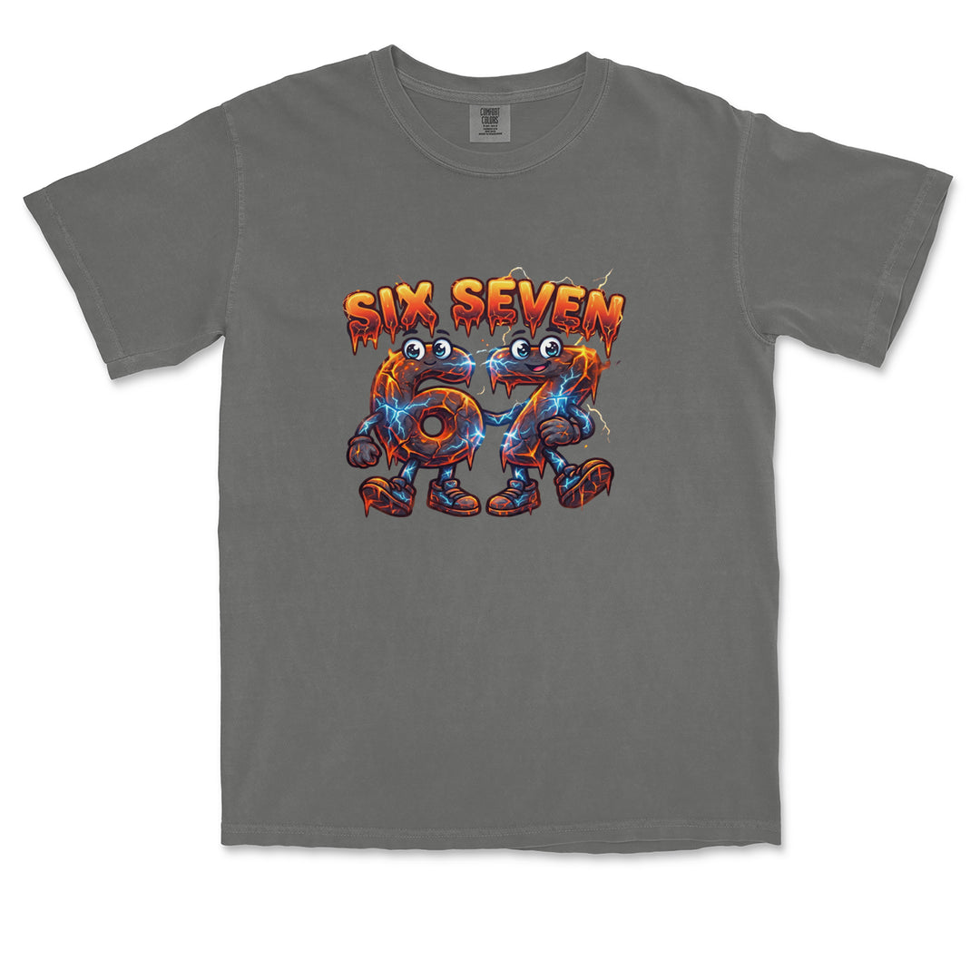 67 Lava Lightning Six Seven Meme Vintage Soft Unisex T-shirt 