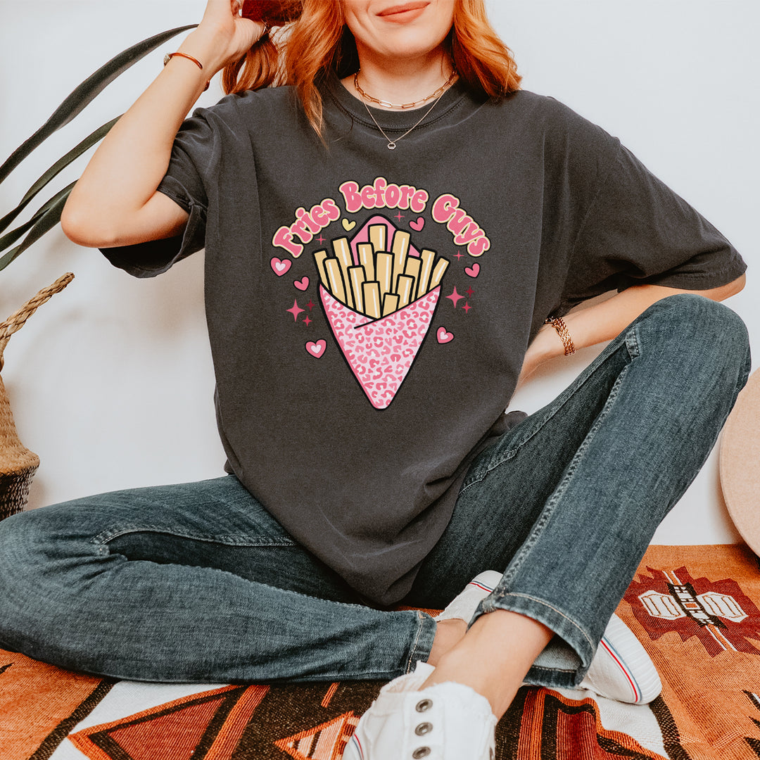 Fries Before Guys Vintage Soft Unisex T-shirt 