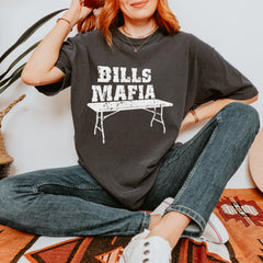 Bills Mafia Football Fan graphic on Garment-Dyed Heavyweight Unisex T-Shirt alternate view 6
