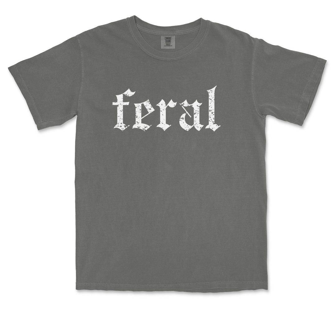 Feral Club Rat Festival Rave EDM graphic on Garment-Dyed Heavyweight Unisex T-Shirt alternate view 27