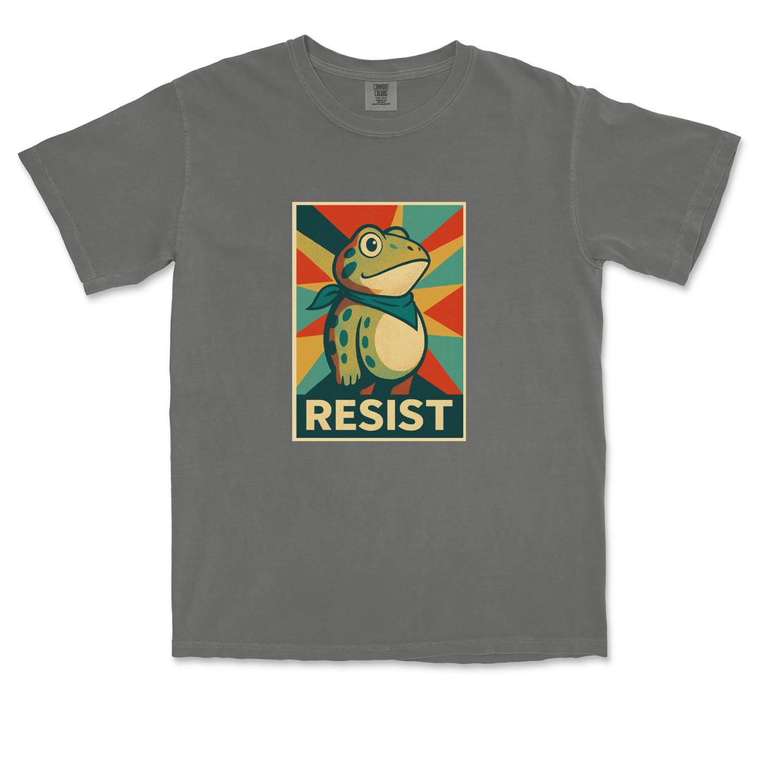 Resist Portland Protest Frog Vintage Soft Unisex T-shirt 