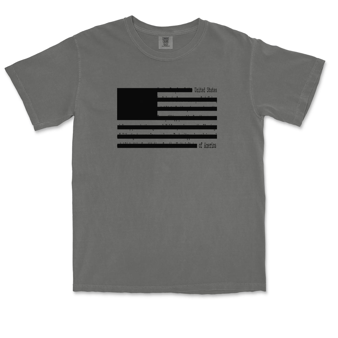 Redacted American Flag Vintage Soft Unisex T-shirt 