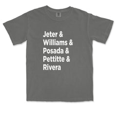 Jeter & Williams & Posada & Pettitte & Rivera Vintage Soft Unisex T-shirt 