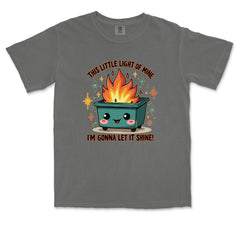 This Little Light of Mine Dumpster Fire Smile Face Vintage Soft Unisex T-shirt 