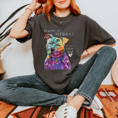 Beware Of Pit Bulls, They Will Steal Your Heart  Vintage Soft Unisex T-shirt 