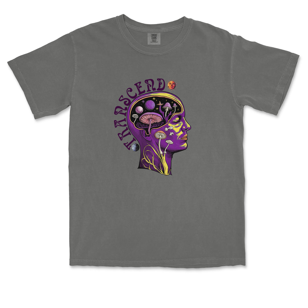 Psychedelic Cosmic Mushroom Head Vintage Soft Unisex T-shirt 