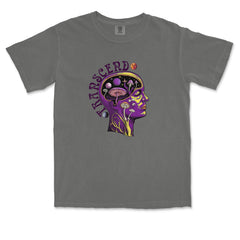 Psychedelic Cosmic Mushroom Head Vintage Soft Unisex T-shirt 
