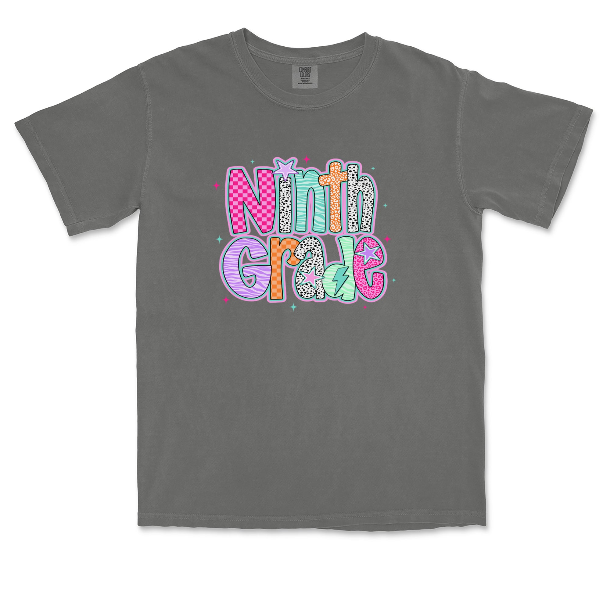 Ninth Grade Freshman Vibes Colorful Back to School Vintage Soft Unisex T-shirt 