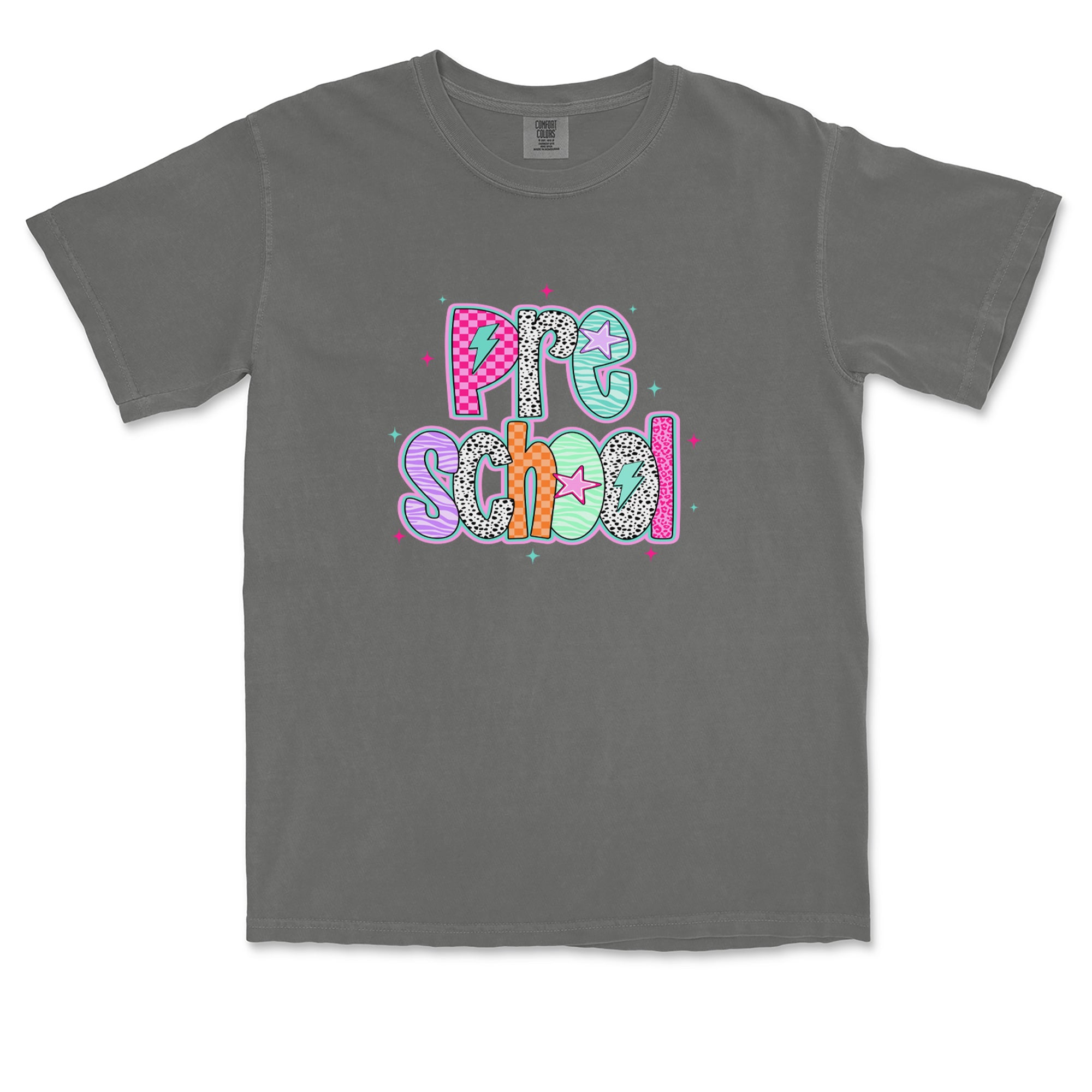Preschool Power Colorful Back to School Vintage Soft Unisex T-shirt 