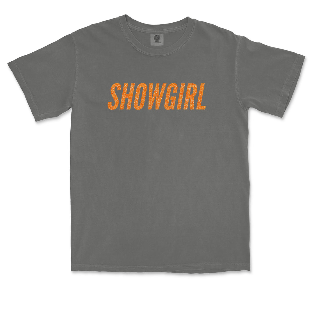 Showgirl Orange Glitter Vintage Soft Unisex T-shirt 