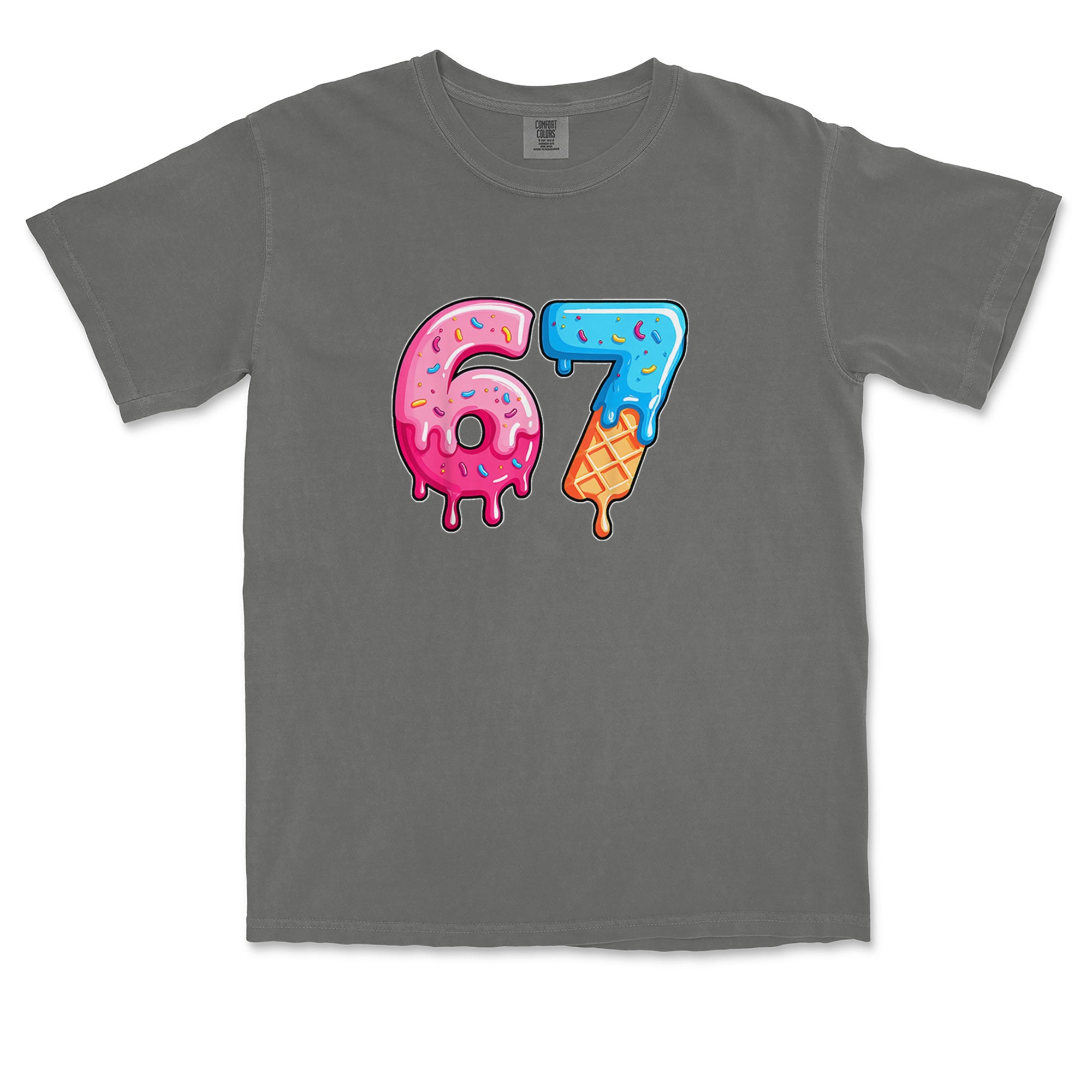 67 Dripping Ice Cream Donut Melt Vintage Soft Unisex T-shirt 